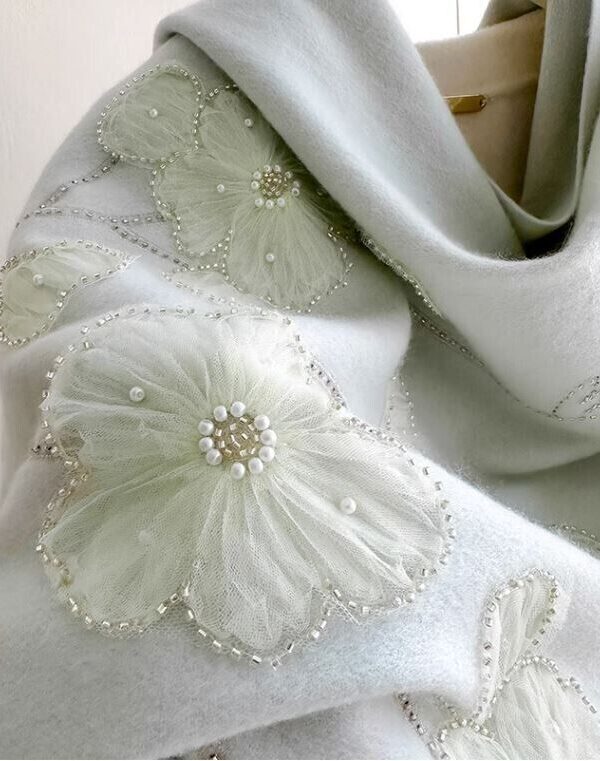 Women's Brand New 100% Wool Elegant Wrap Cape Shawl Pink - Image 8