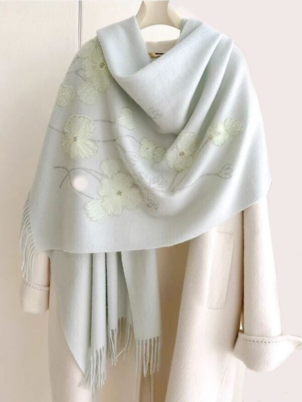 Women's Brand New 100% Wool Elegant Wrap Cape Shawl Pink - Image 9