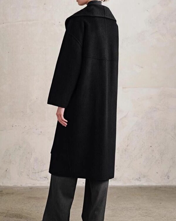 Women's Caramel Cashmere Wool Coat Oversize Fit - Image 4
